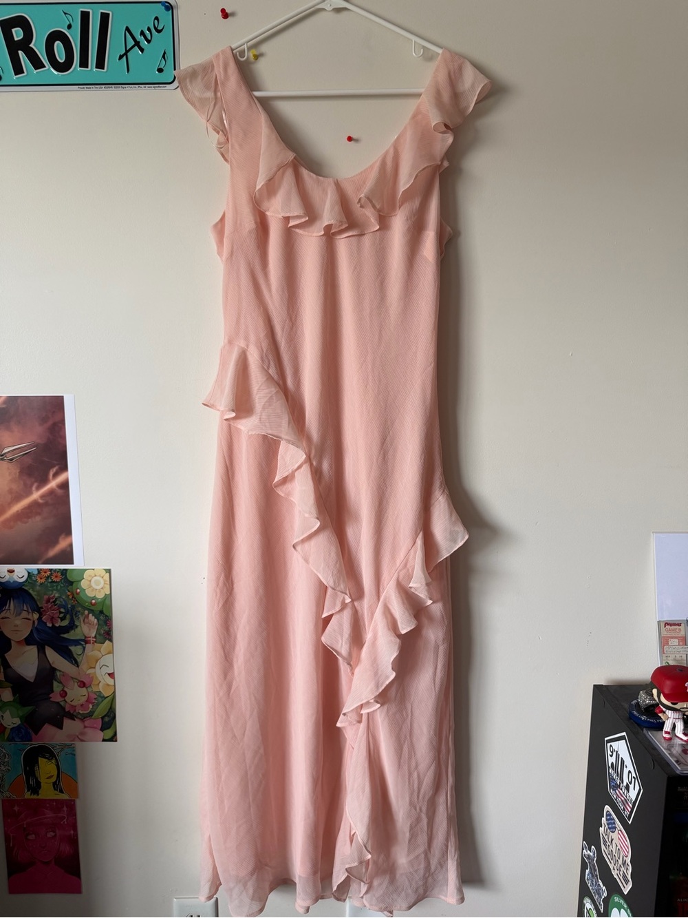 Target Pink Ruffle Maxi Dress - Picture 3 of 7